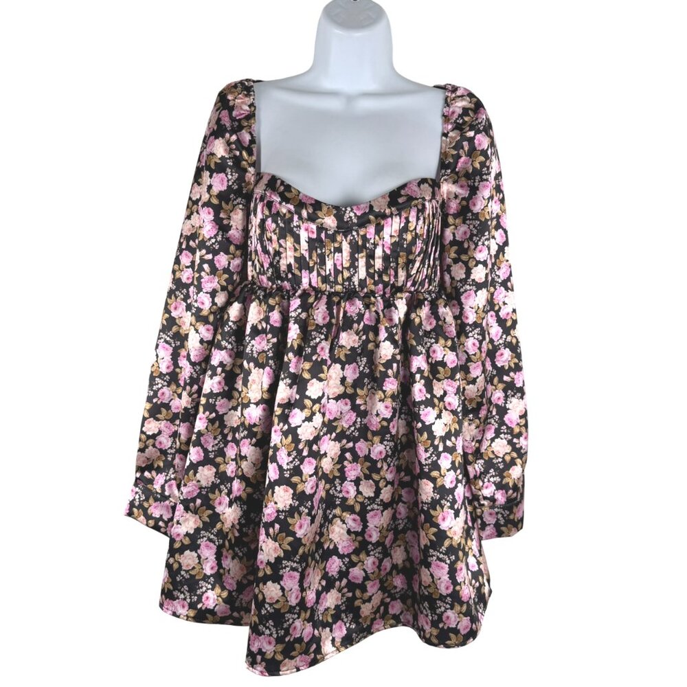 For Love‎ & Lemons Kate Long Sleeve Mini Dress Small Floral Romantic NWT DR-1689